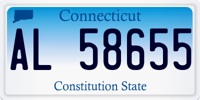 CT license plate AL58655