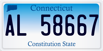 CT license plate AL58667