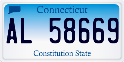 CT license plate AL58669