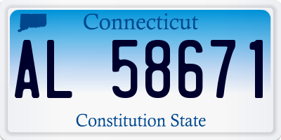 CT license plate AL58671