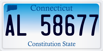 CT license plate AL58677