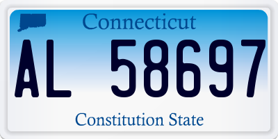 CT license plate AL58697