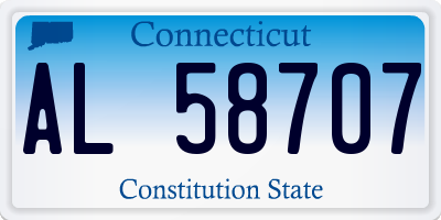 CT license plate AL58707