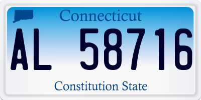 CT license plate AL58716