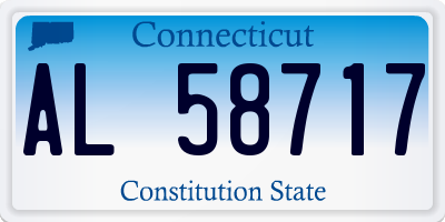 CT license plate AL58717