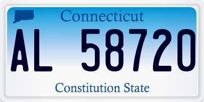 CT license plate AL58720