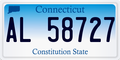 CT license plate AL58727