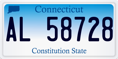 CT license plate AL58728