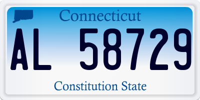 CT license plate AL58729