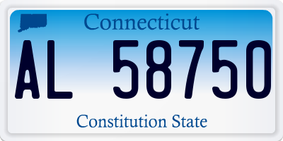CT license plate AL58750