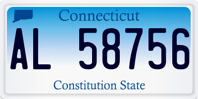 CT license plate AL58756