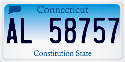 CT license plate AL58757