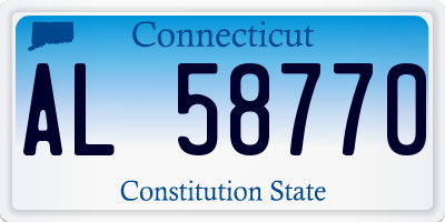 CT license plate AL58770