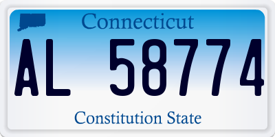 CT license plate AL58774