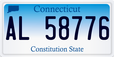 CT license plate AL58776