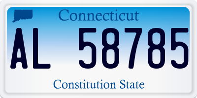 CT license plate AL58785