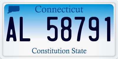 CT license plate AL58791