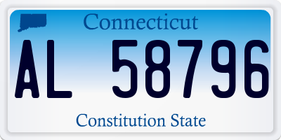 CT license plate AL58796