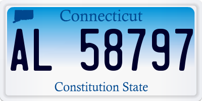 CT license plate AL58797
