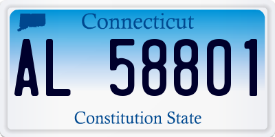 CT license plate AL58801