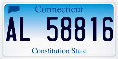 CT license plate AL58816