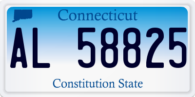 CT license plate AL58825