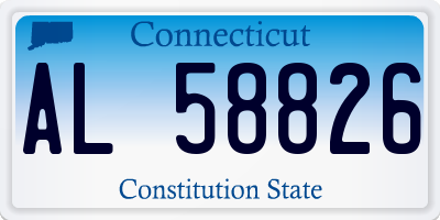 CT license plate AL58826