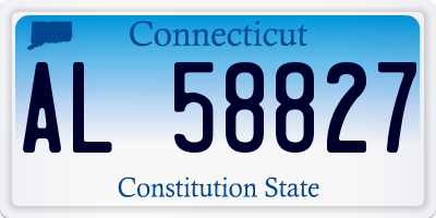 CT license plate AL58827