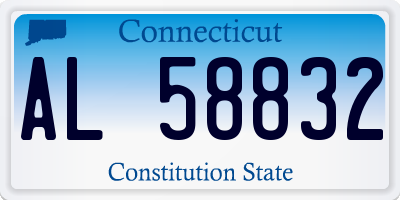 CT license plate AL58832