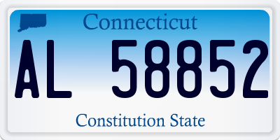 CT license plate AL58852