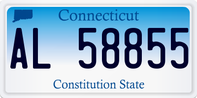 CT license plate AL58855