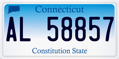 CT license plate AL58857