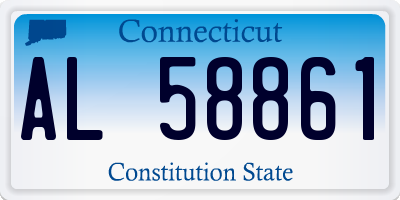 CT license plate AL58861