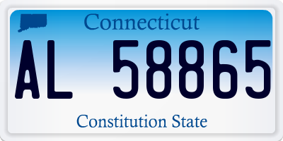 CT license plate AL58865