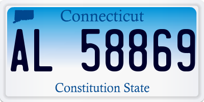 CT license plate AL58869