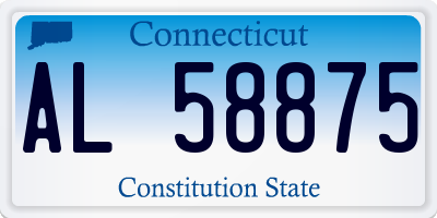 CT license plate AL58875