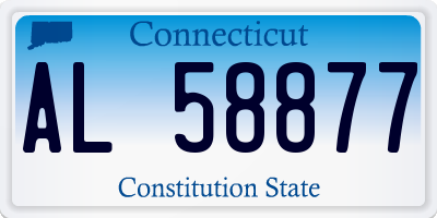 CT license plate AL58877