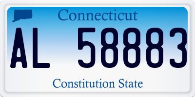 CT license plate AL58883