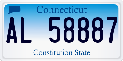 CT license plate AL58887