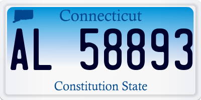 CT license plate AL58893