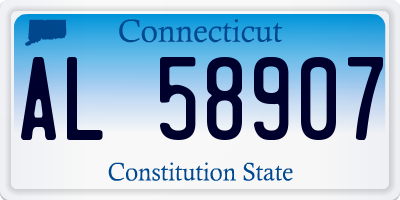 CT license plate AL58907