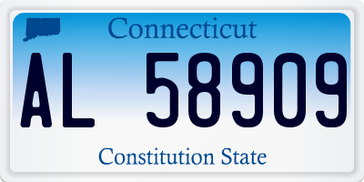 CT license plate AL58909