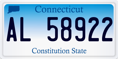 CT license plate AL58922