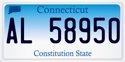 CT license plate AL58950