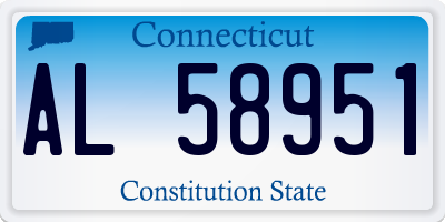 CT license plate AL58951