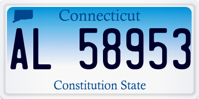CT license plate AL58953