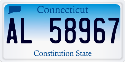 CT license plate AL58967
