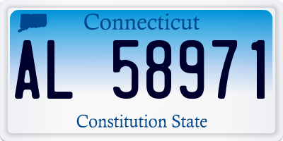 CT license plate AL58971