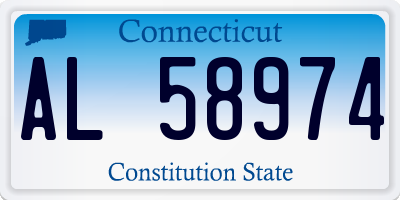 CT license plate AL58974