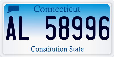 CT license plate AL58996